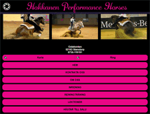 Tablet Screenshot of hokkanenhorses.com